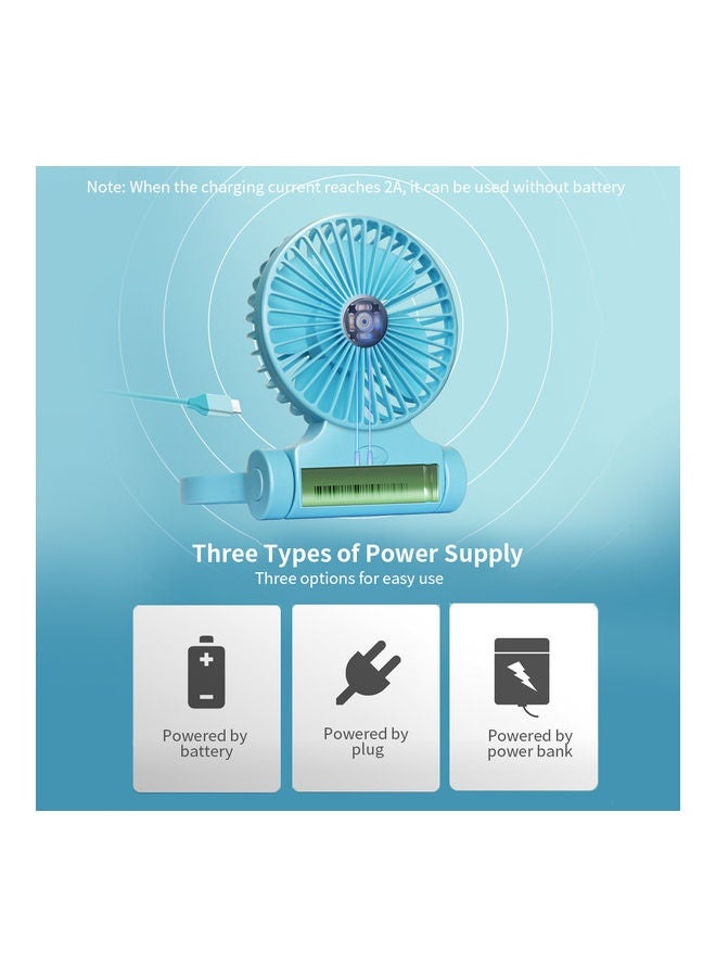 3-IN-1 Hand/Desk/Neck Fan,Portable neck hanging fan, mini fan, handheld fan, used for cooling small personal hands-free fan, USB rechargeable battery, 3-speed air circulation fan - Image 5