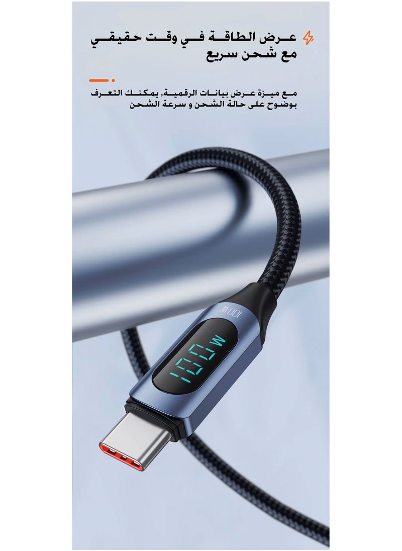 toocki - Toocki 2meter 100W Type C to Type C Cable PD Fast Charging Charger USB C to USB C Display Cable, for iPad, iPhone 15&16, Mac Book Pro 2020, Huawei, Samsung, POCO, Realme, Xiaomi - Image 1