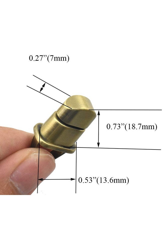 HAHIYO HAHIYO Twist Purse Closure Turn Locks Clip Clasp Easy Install with Online Instructions Picture for Wallet Briefcase Clutch Handbag 1.1 Inch Length Metal Sturdy Antique Brass 2 Sets with Washers  - Image 5