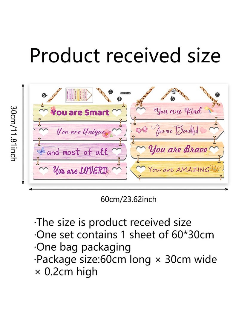Bedroom study pink hanging wall stickers incentive wall stickers 30*60CM - Image 3