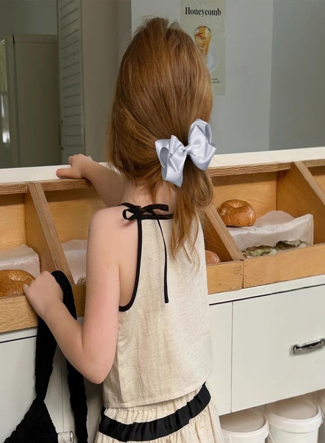 ميروكش مجموعة من قطعتين من فيونكات الشعر الفضية اللامعة، بطول 4 بوصات، مزودة بمشابك شعر على شكل فيونكات لامعة، مناسبة للفتيات الصغيرات والمراهقات، ولحفلات الزفاف، والعودة إلى المدرسة، وعيد الحب، ورأس السنة الجديدة، كهدية مميزة. - Image 5