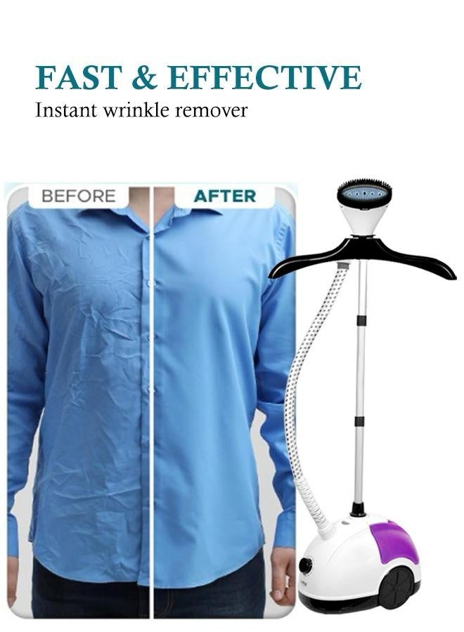 لينكس مكواة بخار عمودية LYNX قوية بقدرة 2000 واط وسخان سريع، خزان مياه 1.8 لتر، 11 مستوى بخار، بخار مستمر لمدة 60 دقيقة – لكيّ جميع أنواع الأقمشة – LY3055 - Image 3