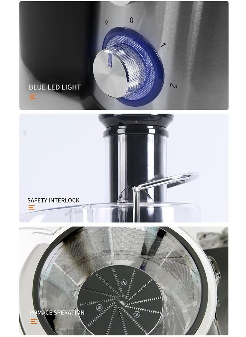 LAC LAICHY 4-in-1 Juicer & Blender - Electric Blender, Juicer, Chopper & Grinder 2-Speed Pulse Function, Powerful Versatile & Compact with Stainless Steel Body & Mesh Strainer | Motor Overheat Protection  - Image 5