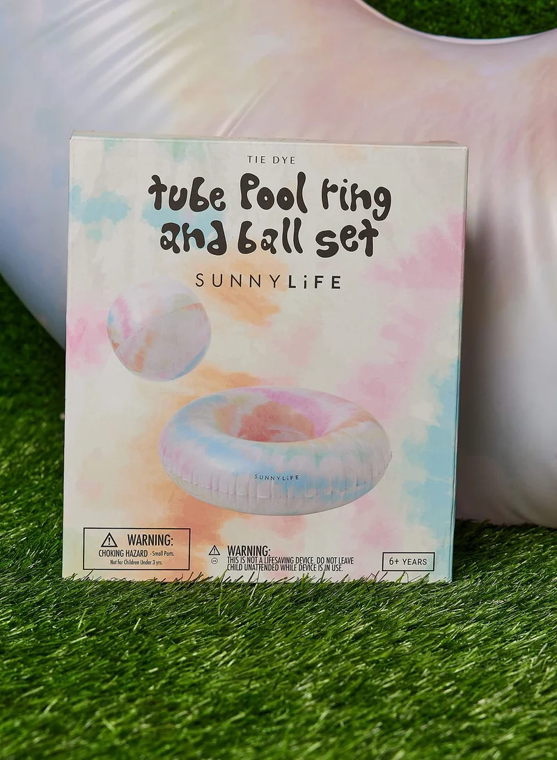 SUNNY LIFE Pool Ring And Ball Set Tie Dye Multi