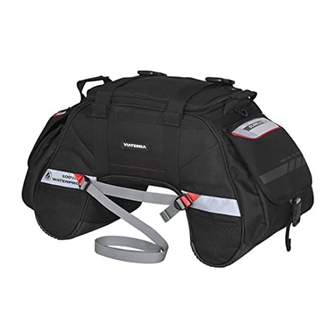 ViaTerra 100% Waterproof Clawmini Motorcycle Rear/Tail/Seat Bag (Black) I Universal Luggage & Works On All Motorbikes I No Modifications Or Saddle Stay/Rack Needed I Suitable As Travel Accessories - Image 4