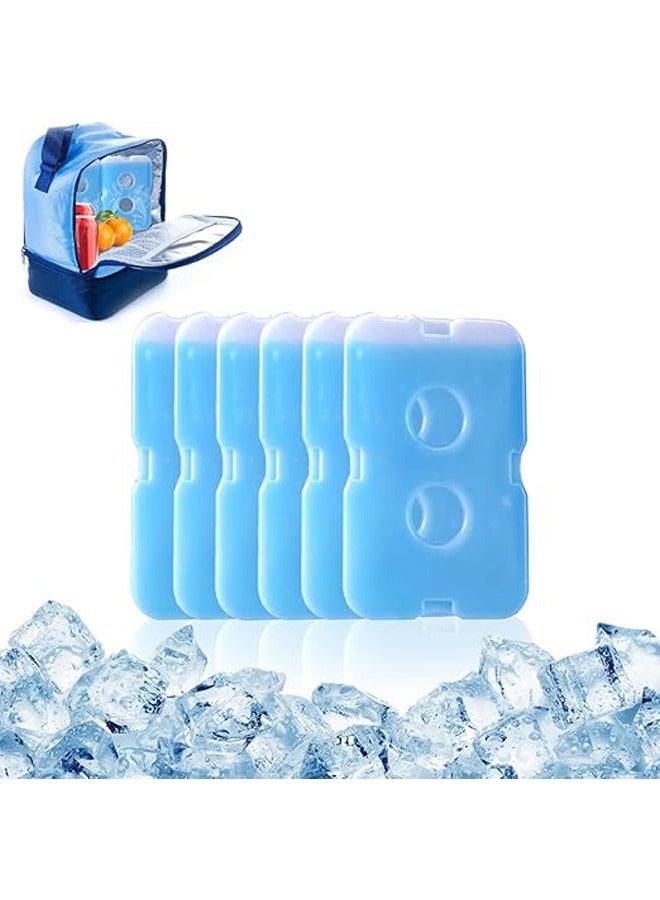 AL RAID Ice Packs 6Pcs Slim Cool Cooler Quick Freeze Reusable Long Lasting Cool Cooler Lightweight Insulated Thin Ice Box Keep Food Cold & Fresh, Ice Freezer Bag for School Lunch Box Picnic Camping Cooler Bag - Image 1