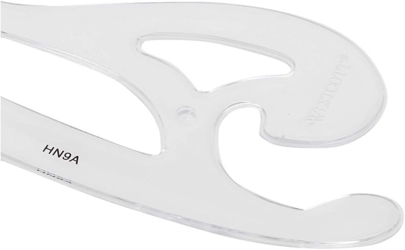 Westcott Acme French Curve Set - 4 Durable Clear Plastic Curves for Arts and Crafts - Image 3