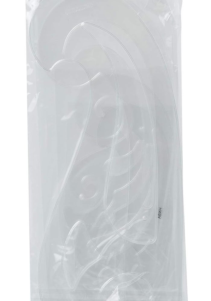 Westcott Acme French Curve Set - 4 Durable Clear Plastic Curves for Arts and Crafts - Image 5
