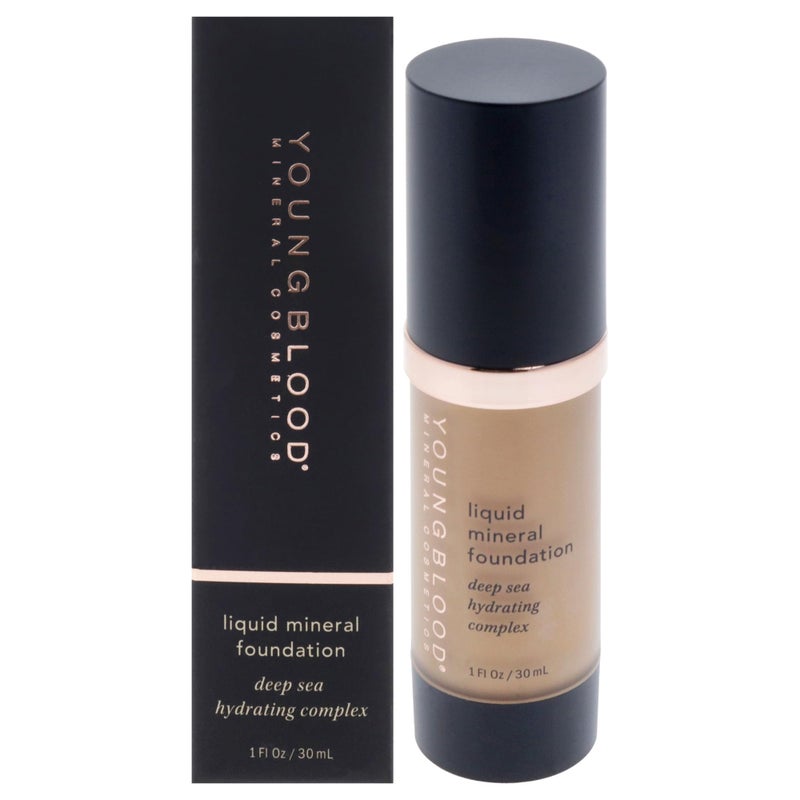 Youngblood Mineral Cosmetics Liquid Mineral Foundation, Golden Sun (Old Version) | Full Coverage Mineral Lightweight Makeup | Vegan, Cruelty Free, Paraben Free - Image 1