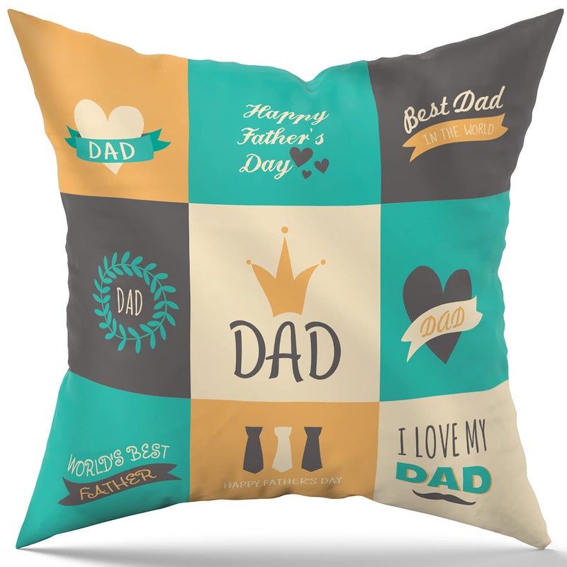 Kaameri Bazaar Kaameri Bazaar Satin Dad Superhero Printed Cushion Cover with Filler Coffee Mug and Keychain Multicolor 12x 12 - Image 4