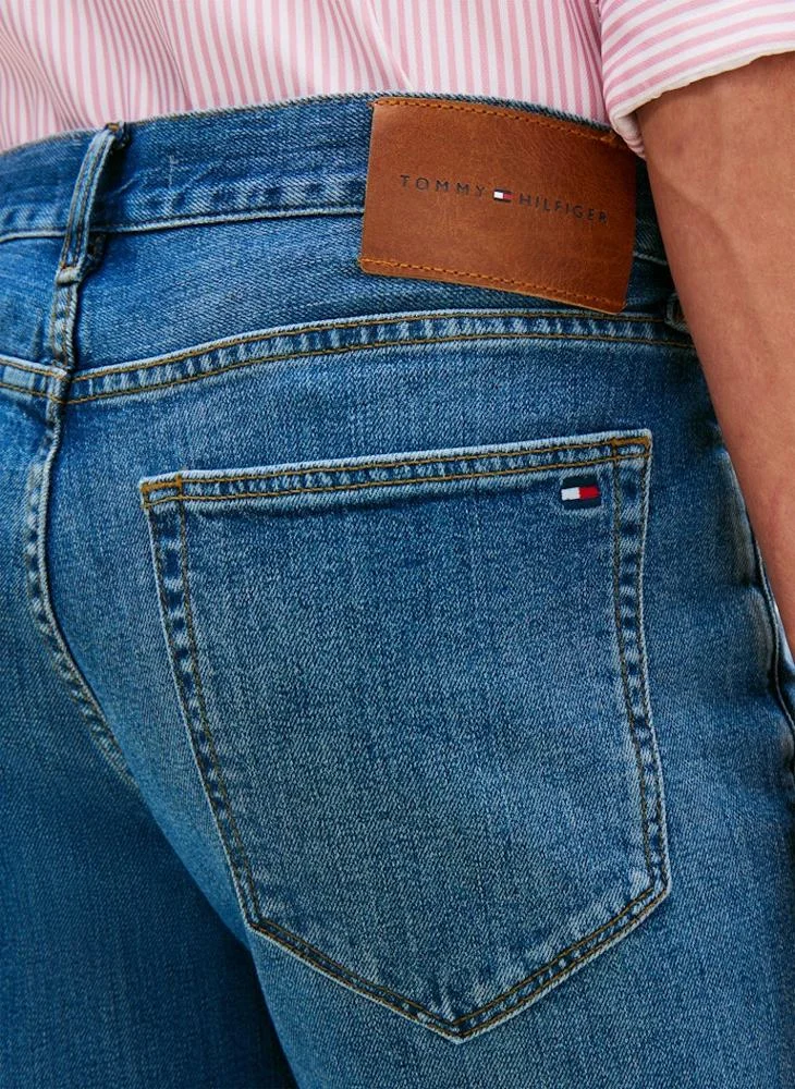 Tommy Hilfiger Cobalt Blue Denton Whiskered Slim Straight Leg Jeans for Men | Best Price UAE