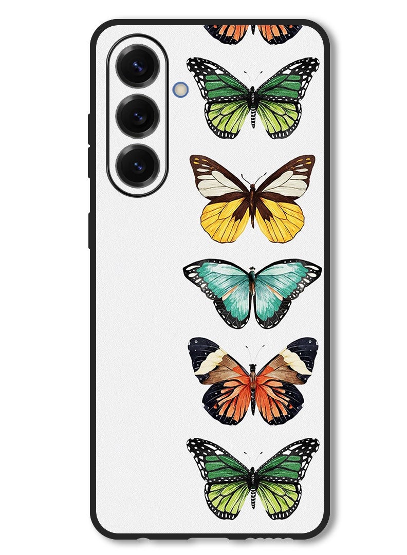Theodor Case Compatible with Samsung Galaxy M56 6.74 Inch Protection Shockproof Bumper Cover Butterflies - Image 1