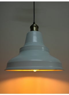 Riolight Retro White Gold Antique Hanging Single Metal Pendant Lamp 