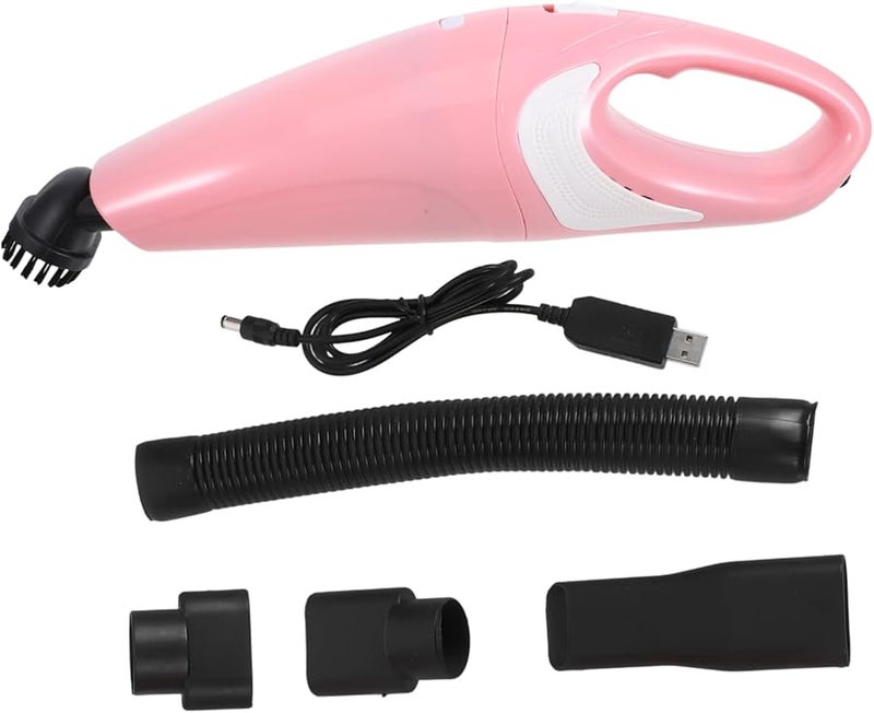 Pink Mini Handheld Vacuum Cleaner Portable Dry Wet Car Home Cleaner - Image 1
