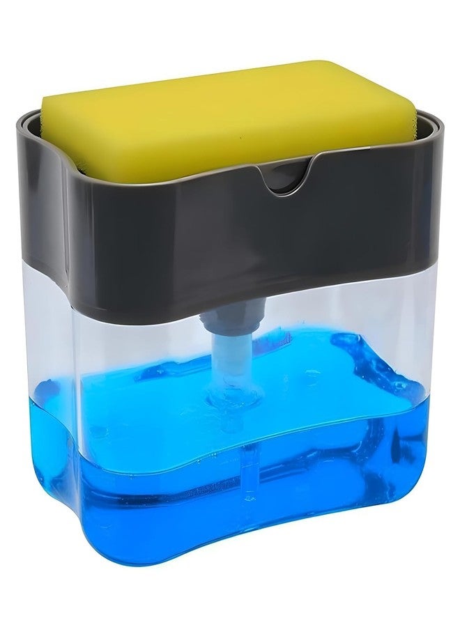 Avaiya 2 in 1 Soap Dispenser for Bathroom Accessories Dishwasher Liquid Holder Pump with Instant Refill, Durable & Efficient Kitchen Washing Accessory, Easy One-Hand Use - Image 1