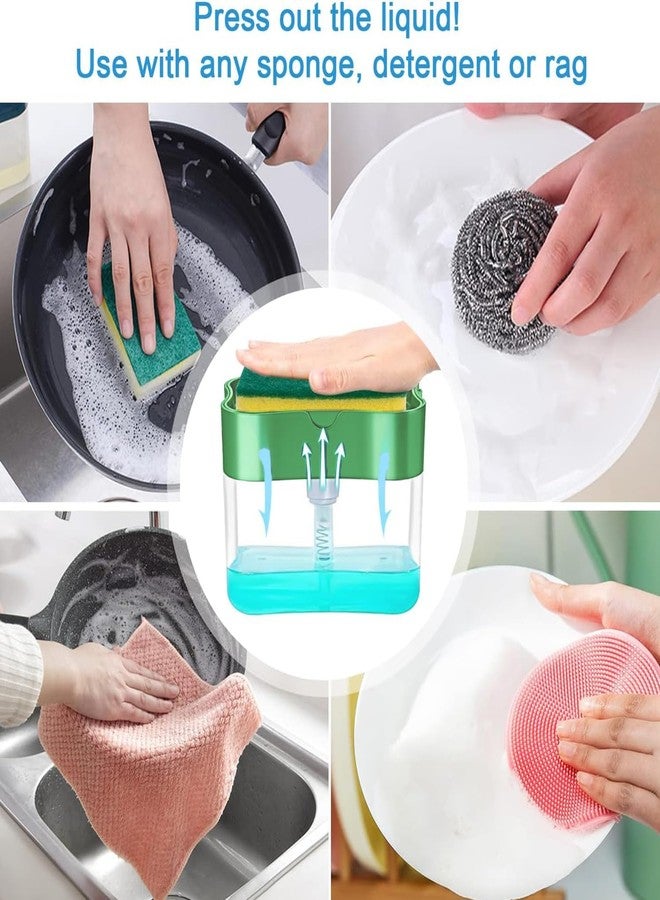 Avaiya 2 in 1 Soap Dispenser for Bathroom Accessories Dishwasher Liquid Holder Pump with Instant Refill, Durable & Efficient Kitchen Washing Accessory, Easy One-Hand Use - Image 3