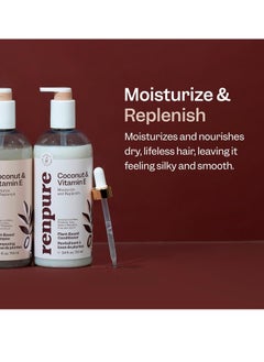 Renpure Renpure Plant Based Coconut and Vitamin E Moisturize and Replenish Conditioner - Ideal for Dry, Lifeless Hair - Leaves Hair Silky and Smooth - Paraben Free - Recyclable, Pump Bottle Design - 24 fl oz  - Image 2