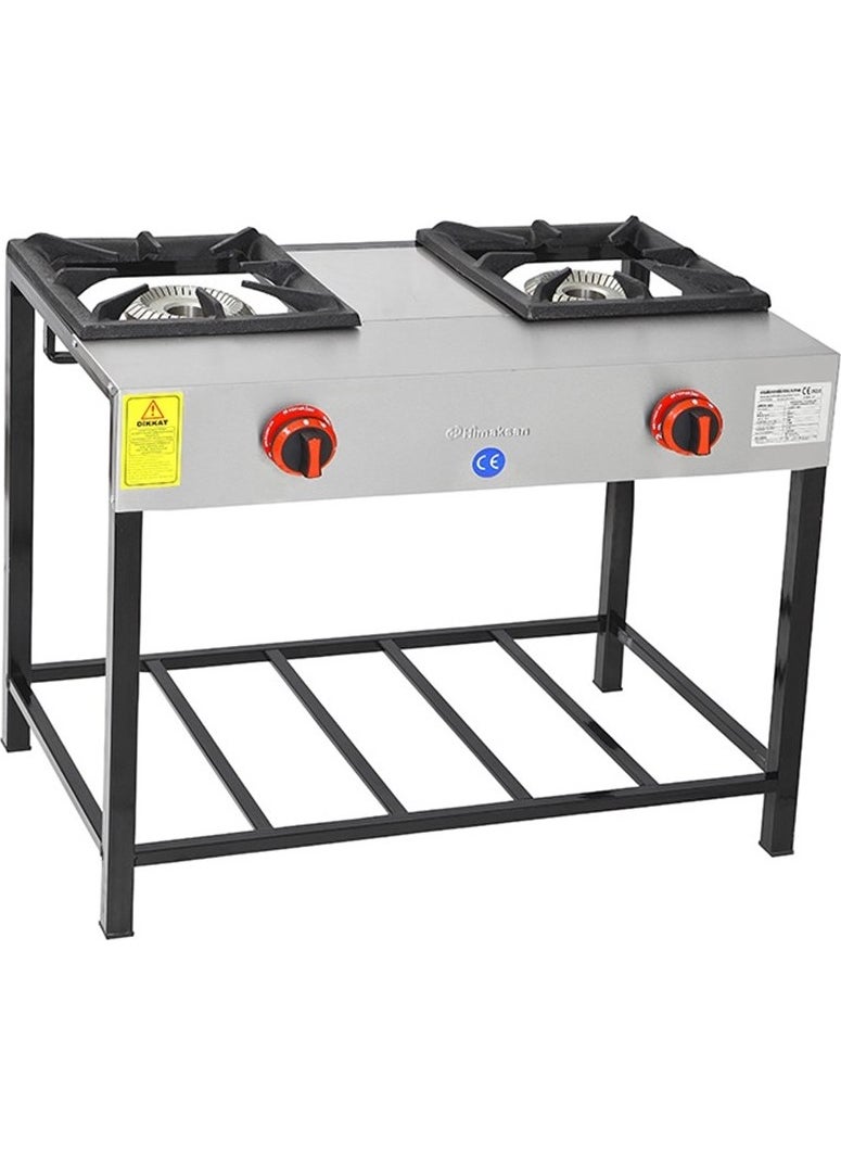 Himaksan Industrial Type LPG Cylinder 2 Burner High Leg Restaurant Stove 