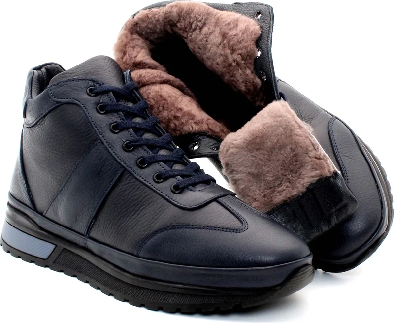 Fast Step Leather Fur Men's Sports Boots 722KMA306