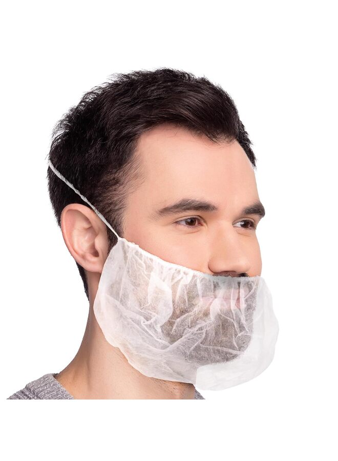 Generic 100Pcs Disposable Beard Nets for Food Service, Breathable Nylon, 16" Protective Beard Covers for Restaurant Staff - Image 1