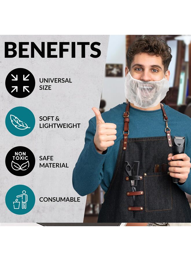 Generic 100Pcs Disposable Beard Nets for Food Service, Breathable Nylon, 16" Protective Beard Covers for Restaurant Staff - Image 4