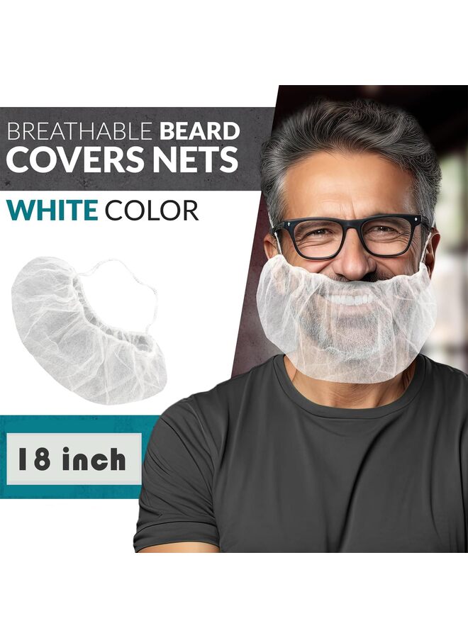 Generic 100Pcs Disposable Beard Nets for Food Service, Breathable Nylon, 16" Protective Beard Covers for Restaurant Staff - Image 2