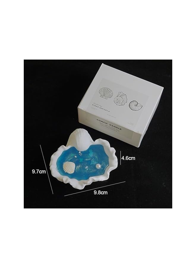 Green Tiger Conch scented candle, pearl shell shape, home decoration mold, scented candle, birthday, Valentine's Day gift, decorative aesthetics, bedroom, bathroom fragrance (Shell) - Image 2