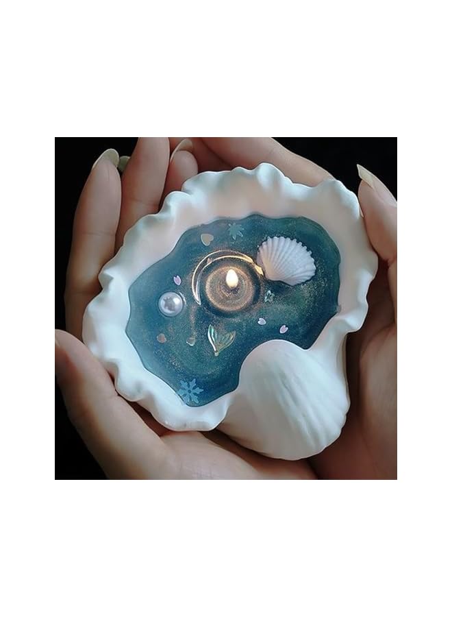 Green Tiger Conch scented candle, pearl shell shape, home decoration mold, scented candle, birthday, Valentine's Day gift, decorative aesthetics, bedroom, bathroom fragrance (Shell) - Image 3