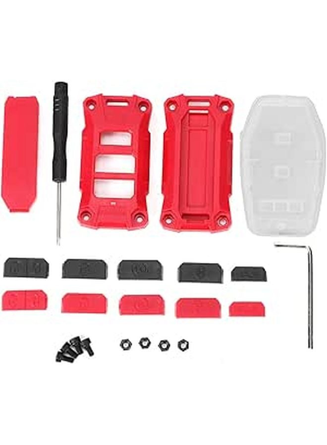 Jeep Wrangler JL Key Fob Case Cover 4PCS Red ABS Plastic Replacement Easy Install - Image 1