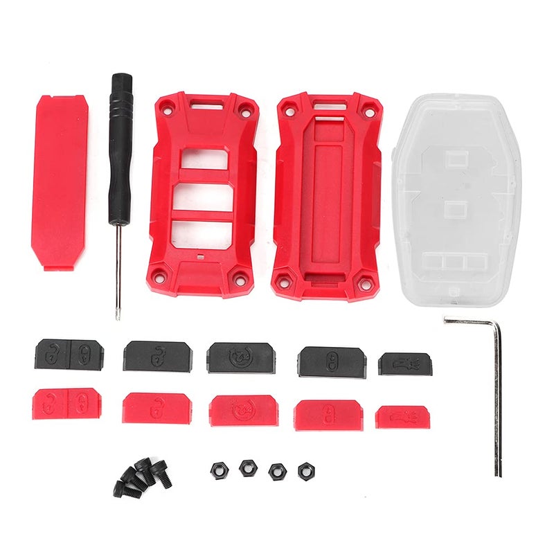 Jeep Wrangler JL Key Fob Case Cover 4PCS Red ABS Plastic Replacement Easy Install - Image 2