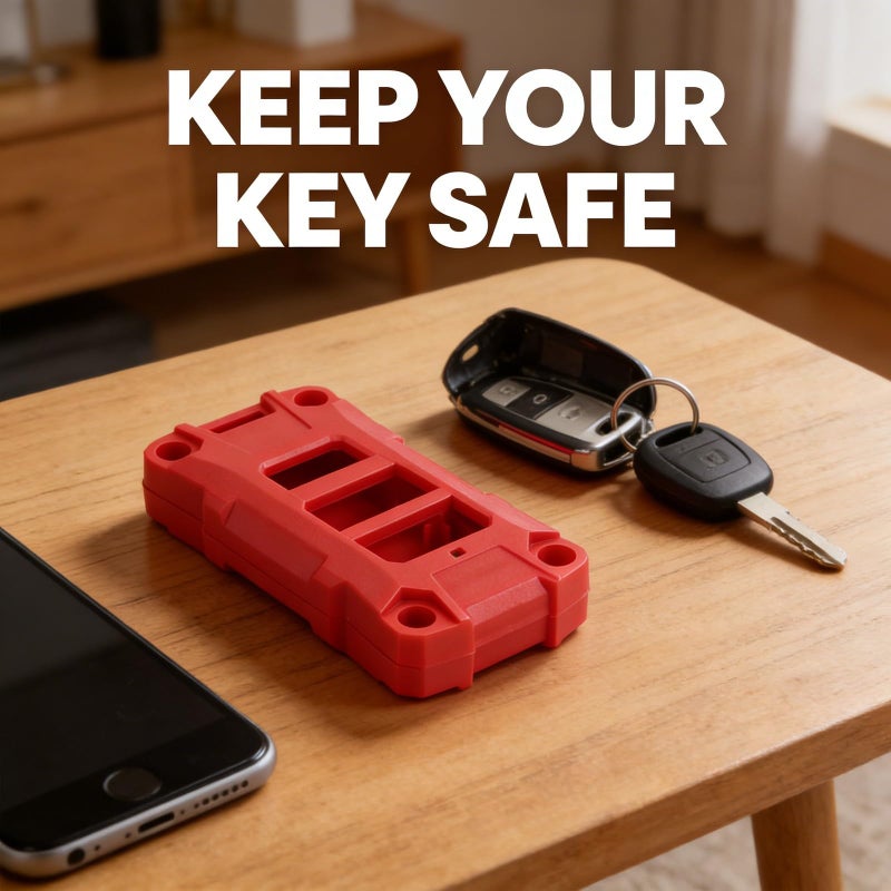 Jeep Wrangler JL Key Fob Case Cover 4PCS Red ABS Plastic Replacement Easy Install - Image 5