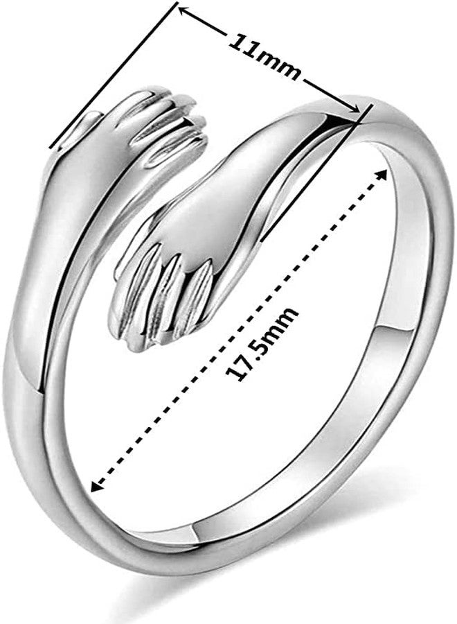 KRYSTALZ Exclusive Lovable Alloy Make Hug Ring For Mens & Womens - Image 5