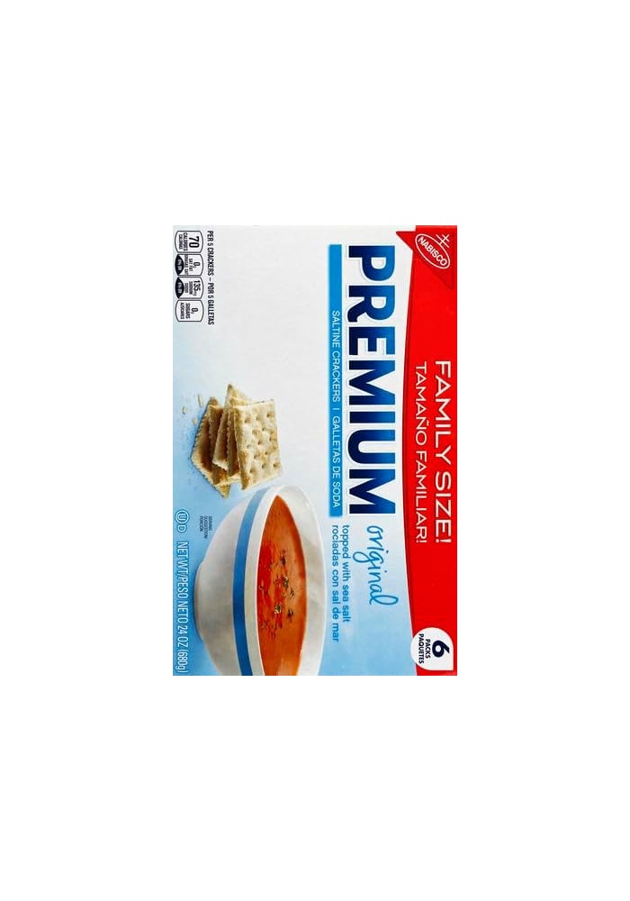 Premium Original Saltine Crackers - Family Size 6 Packs Topped with Sea Salt, 24 oz - Image 5