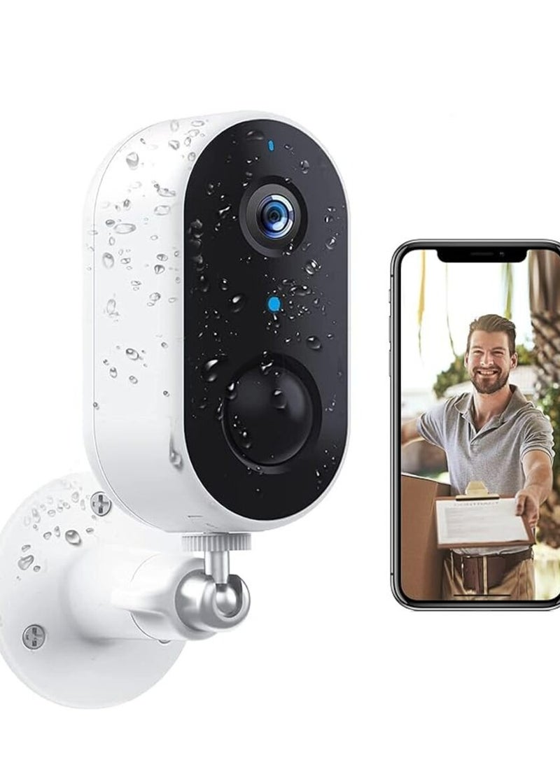 Arenti GO1 Outdoor Security Camera WiFi, 1080P HD Rechargeable Battery for Home, IP65 Weather-Resistant 2-Way Audio Night Vision Alarm Message Motion Detection  - Image 1