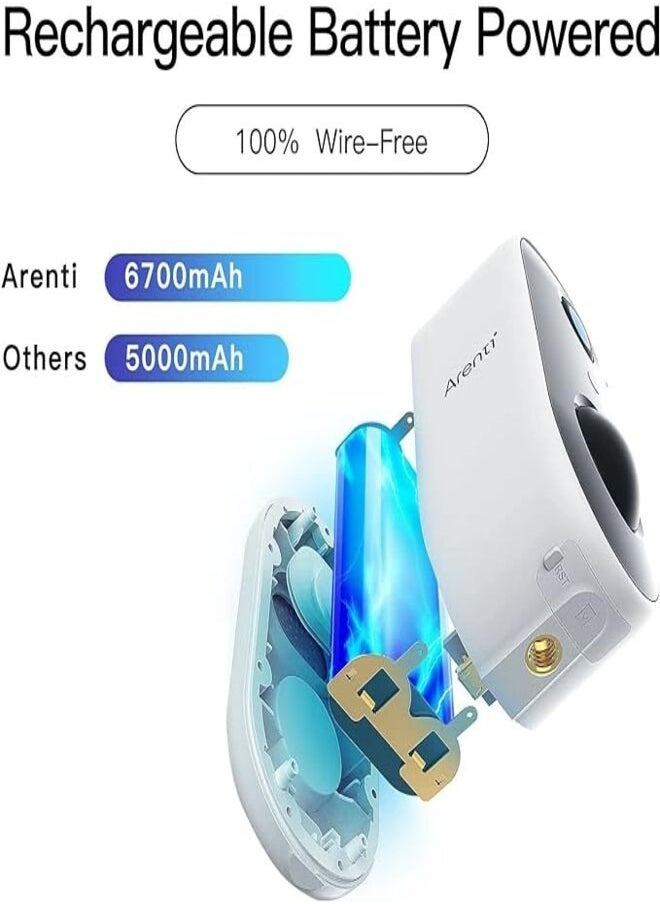 Arenti GO1 Outdoor Security Camera WiFi, 1080P HD Rechargeable Battery for Home, IP65 Weather-Resistant 2-Way Audio Night Vision Alarm Message Motion Detection  - Image 3