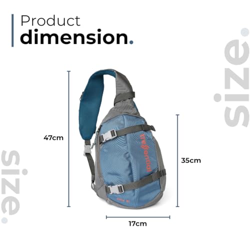 Tressential Sling Bag for Men Women | Cross Body Stylish Bag for Travel, Hiking, College, Camping | Chest Bag | Shoulder Bag (BlueAsh) - Image 4