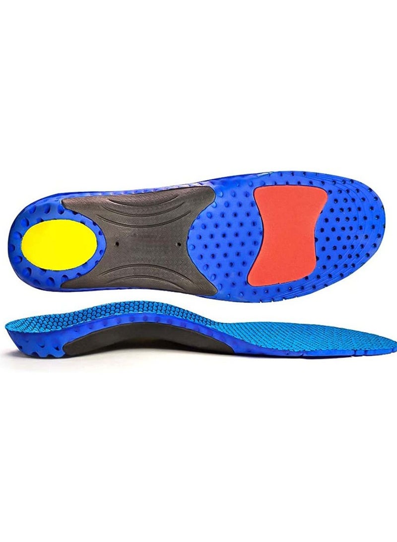 SYOSI Orthotic Insole High Arch Foot Support Soft Medical Functional insoles Insert for Severe Flat Feet Plantar Fasciitis Pain Valgus Man And Woman L: 45-47 30.5CM - Image 1