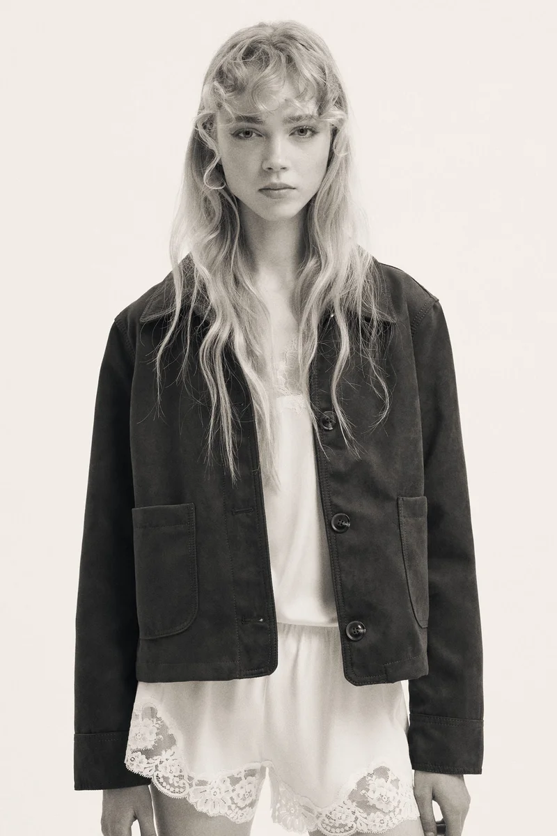 اتش اند ام جاكيت بتصميم قصير