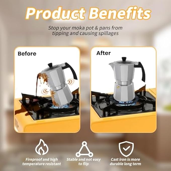 Bukela Cast Iron Work Stand Heavy Duty Reducer Ring Holder Base Trivet For Moka Expresso Coffee Extender For Coffee Pots Pots Pans MultiFunction Trivets Kitchen Supplies Accessories - Image 5