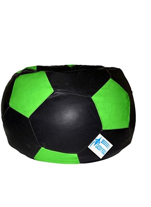 caddyFull caddyFull XL Football Bean Bag Without Beans Black and Green 