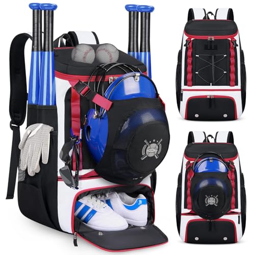 SDYSM Baseball Bag Lightweight Softball Bags for Adults Youth 40L Large Baseball Backpack with Shoe Compartment, Helmet Holder, Fence Hook Waterproof Softball Bats Bag for T-Ball & Softball Equipment - Image 1