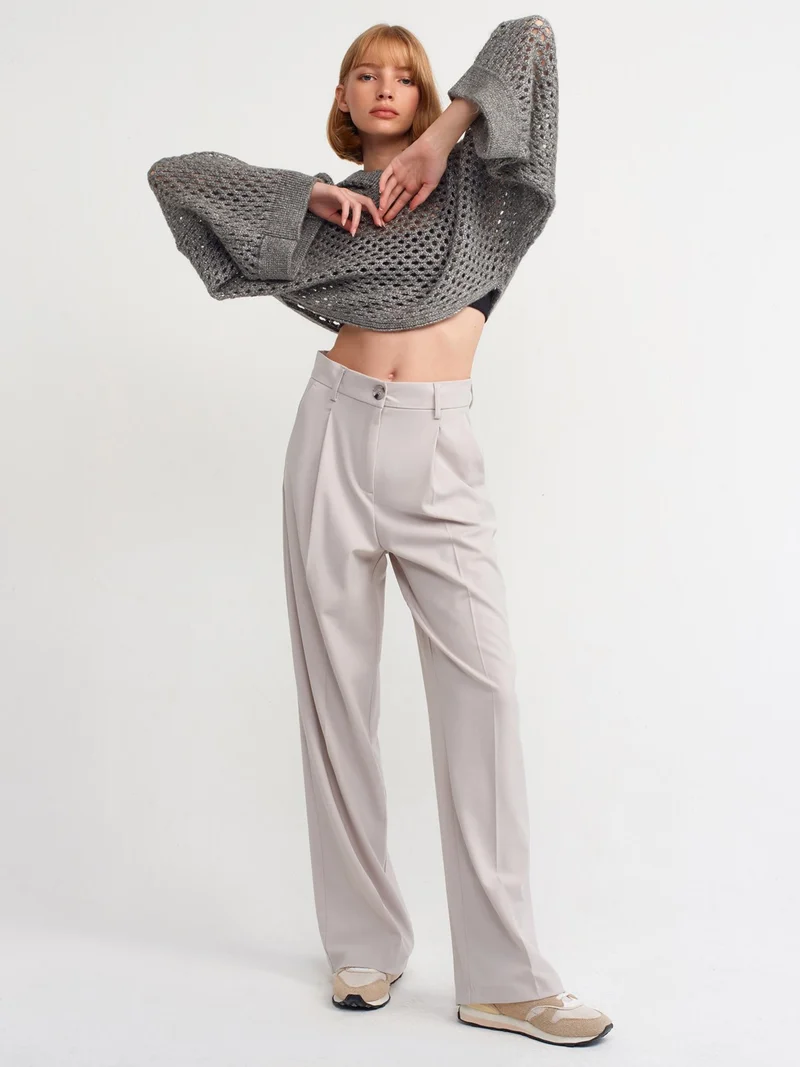 Dilvin 10454 Hooded Glitter Kimono Sweater-Grey-Silver