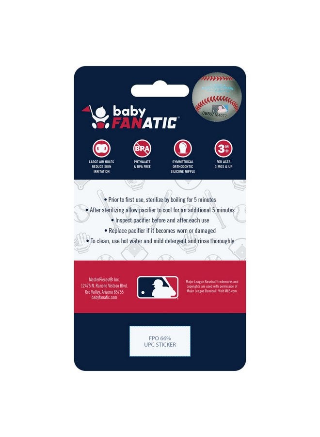 Baby Fanatic BabyFanatic Pacifier 2-Pack - MLB Washington Nationals - Officially Licensed League Gear - Image 4