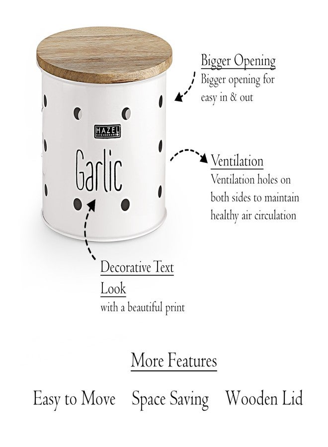 HAZEL Garlic Storage Container for Kitchen | Garlic Container for Storage, White, 1 kg apx. - Image 5