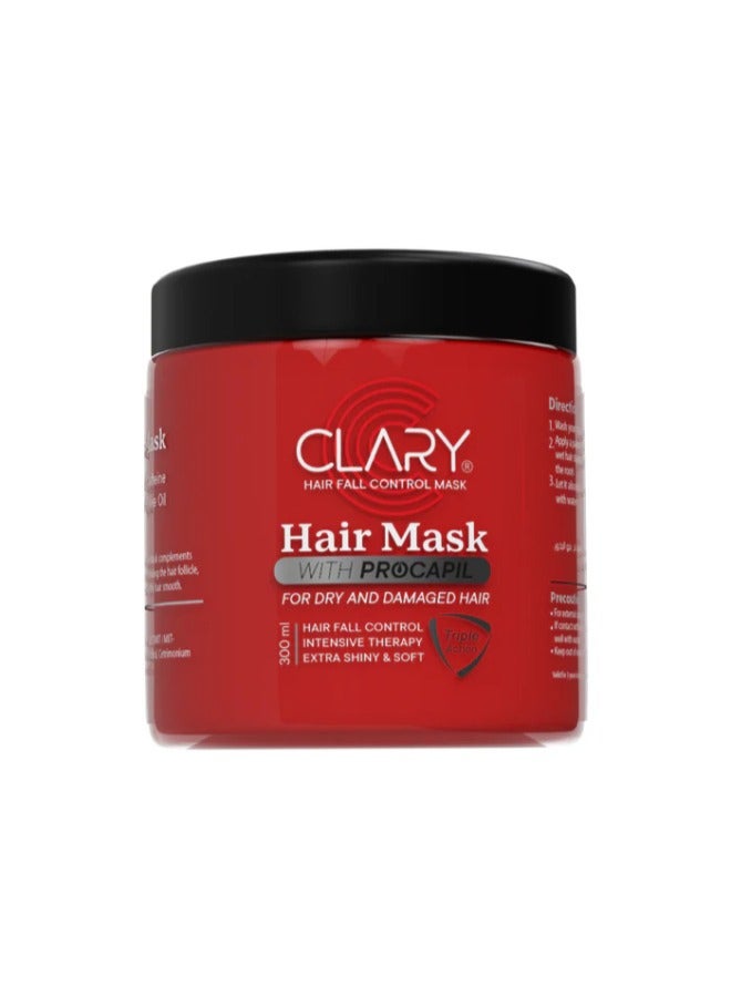 CLARY Hair Mask Hair Fall Control With Procapil For Dry And Damaged Hair - 300 ml - Image 1