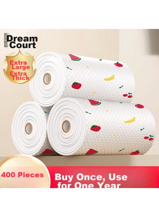 Mengting Disposable Wipes, Non-woven Fabric, 20cm*400 Sheets, Lazy Person's Cleaning Cloth, Wet And Dry Use, Absorbent Kitchen Paper Towels - Image 1