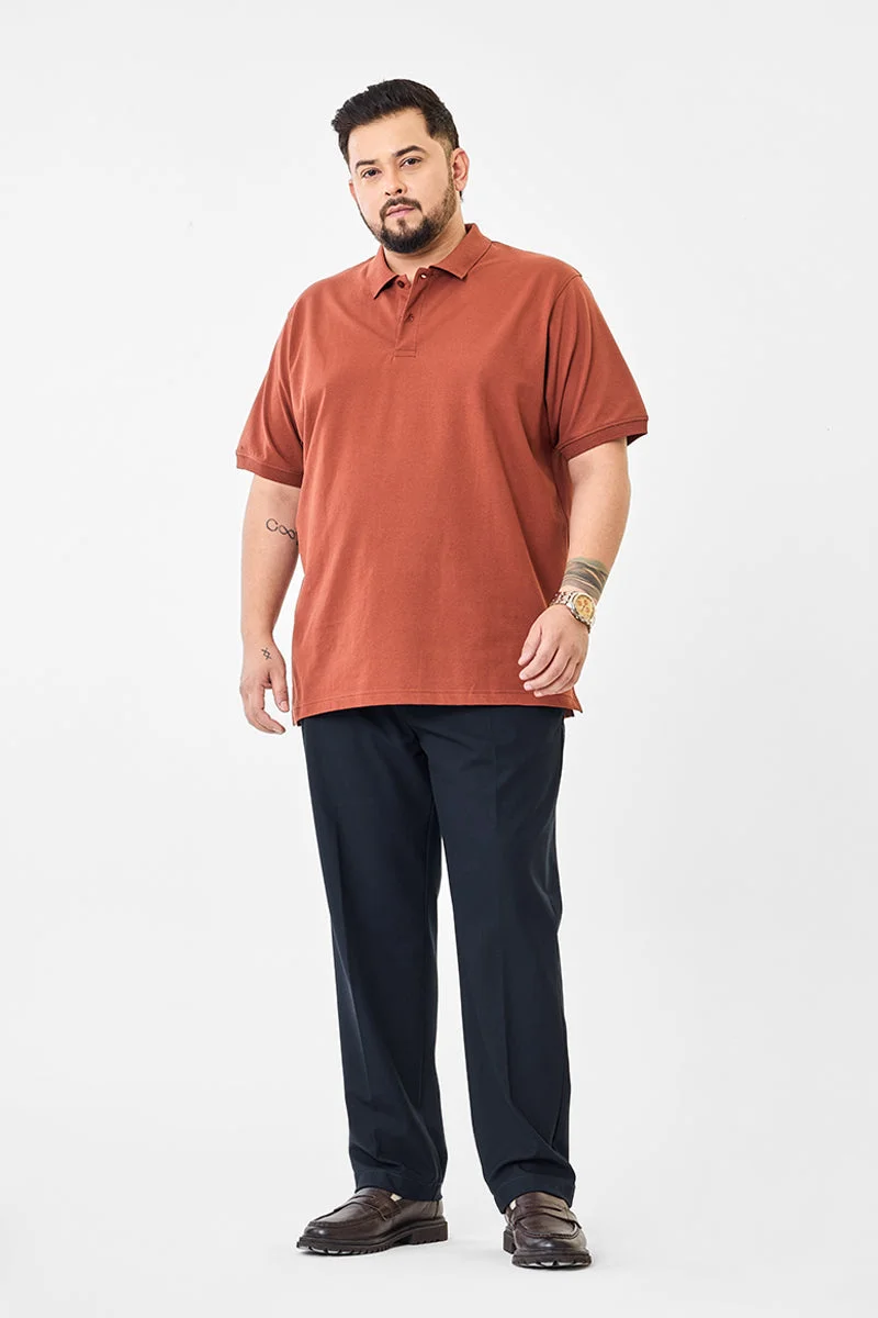 SNITCH Regular Fit Plus Size Stretch Trousers