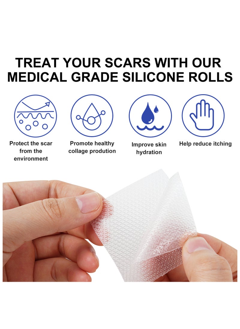 Elaimei - Silicone Scar Sheets 3M *4 cm Soft Silicone Gel  Scar Sticker Efficient Beauty Scars Removal - Image 1