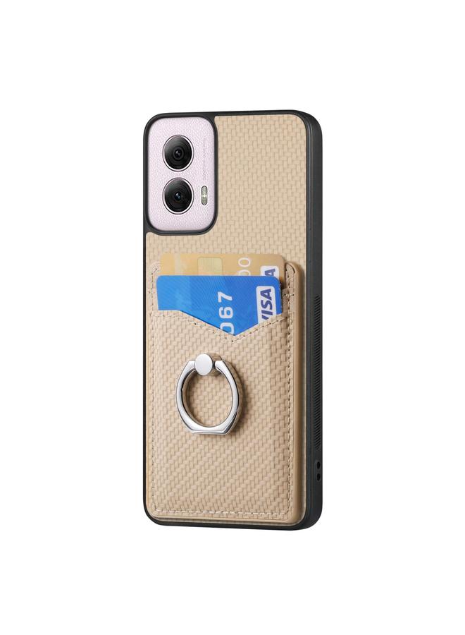 إيروريكس جراب لهاتف Motorola Moto G Power 5G 2024، جراب محفظة من ألياف الكربون مع حلقة للبطاقات - Image 2