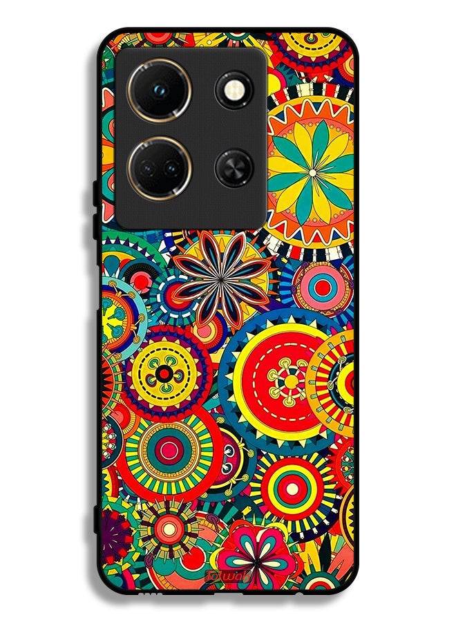 Tolwak Infinix Note 30 Protective Case Cover Colorful Mandala Pattern - Image 1